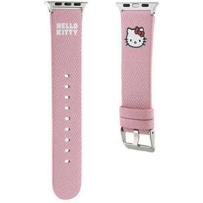 Cinturino Hello Kitty Leather Kitty Head per Apple Watch 42mm / 41mm / 40mm / 38mm Series, Rosa