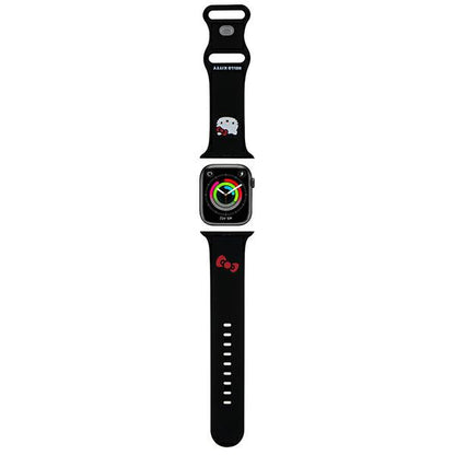 Cinturino Hello Kitty Silicone Kitty Head per Apple Watch 49mm / 46mm / 45mm / 44mm / 42mm Series, Nero