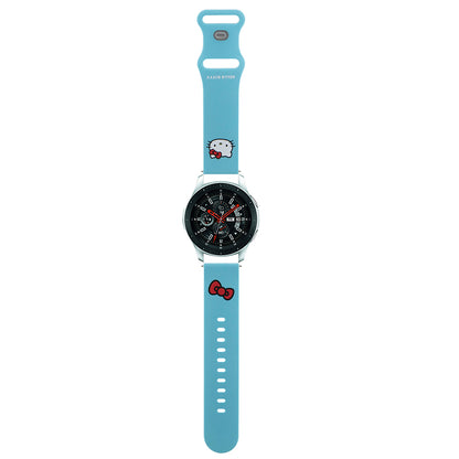 Cinturino Hello Kitty Silicone Kitty Head per Samsung Galaxy Watch / Huawei Watch 46mm / 45mm / 41mm Series, Blu