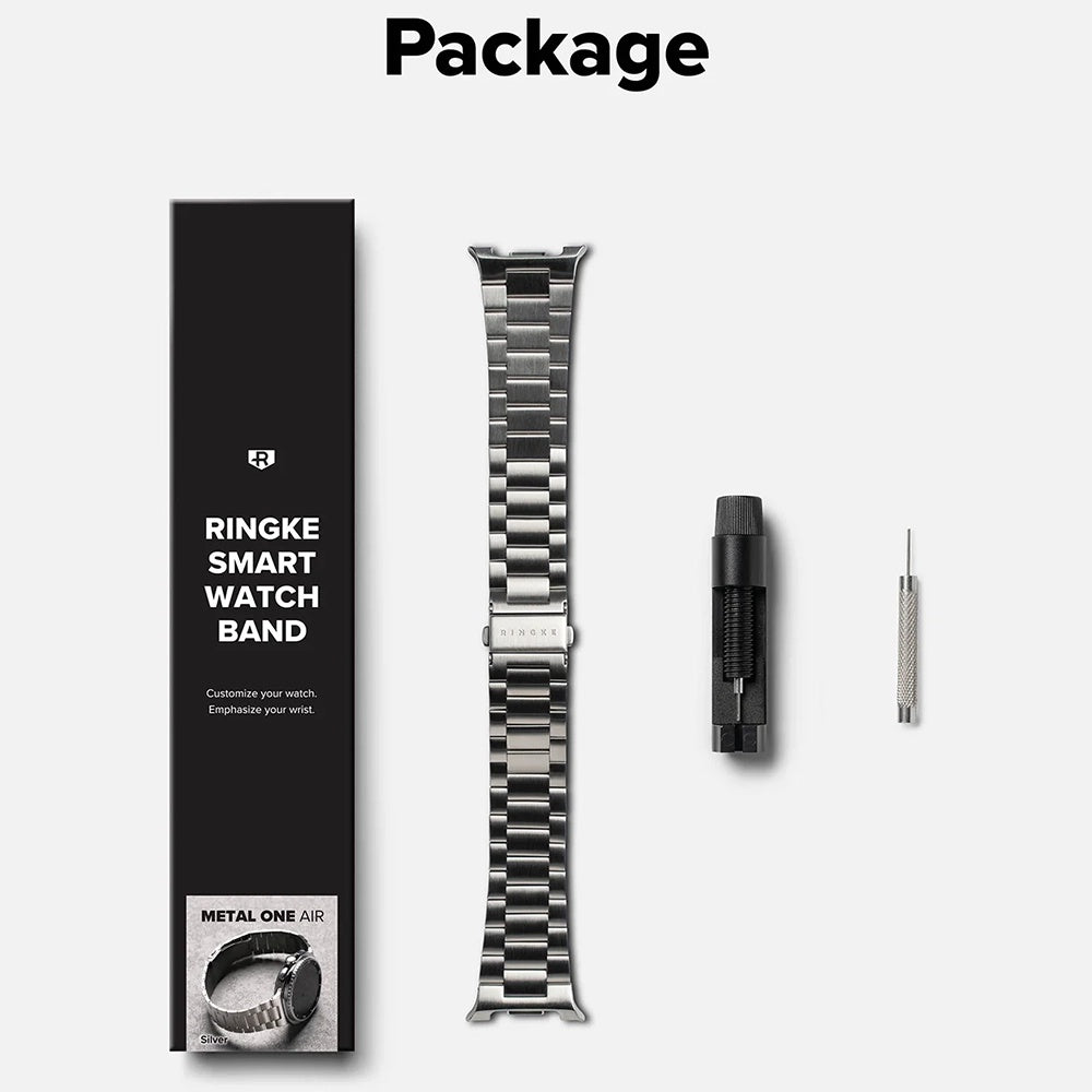 Cinturino Ringke Metal One Air per Samsung Galaxy Watch8 / Watch8 Classic Series, Argento