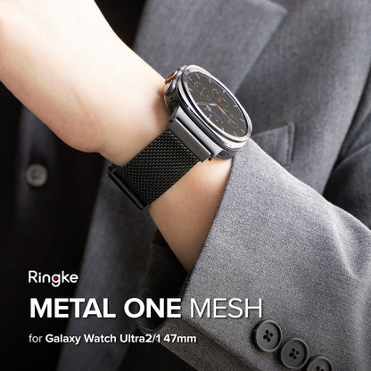 Cinturino Ringke Metal One Mesh per Samsung Galaxy Watch Ultra2, Nero
