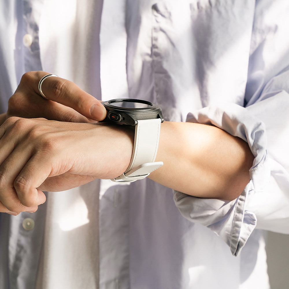 Cinturino Ringke One Basic Bold per Fossil Watch / Mobvoi Watch / Suunto Watch Series, 24mm, Bianco