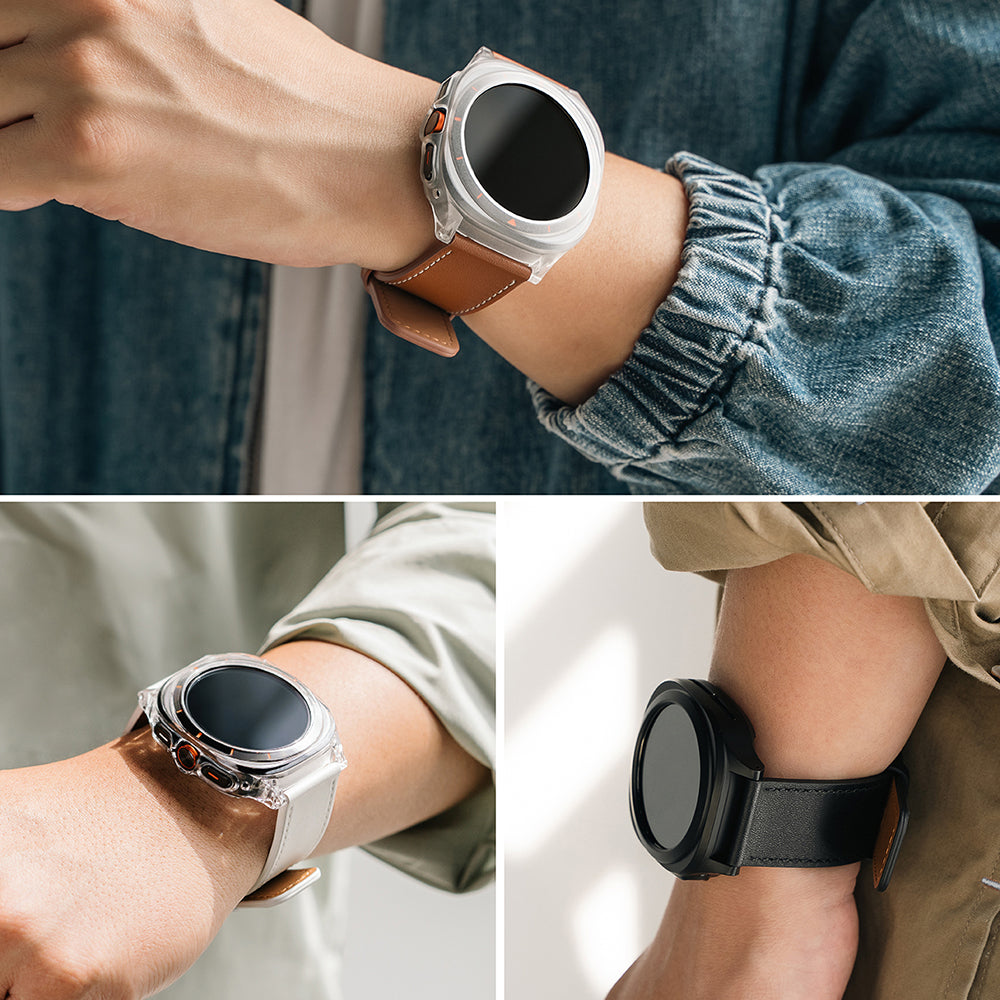 Ringke One Basic Bold Strap for Fossil Watch / Mobvoi Watch / Suunto Watch Series, 24mm, Brown