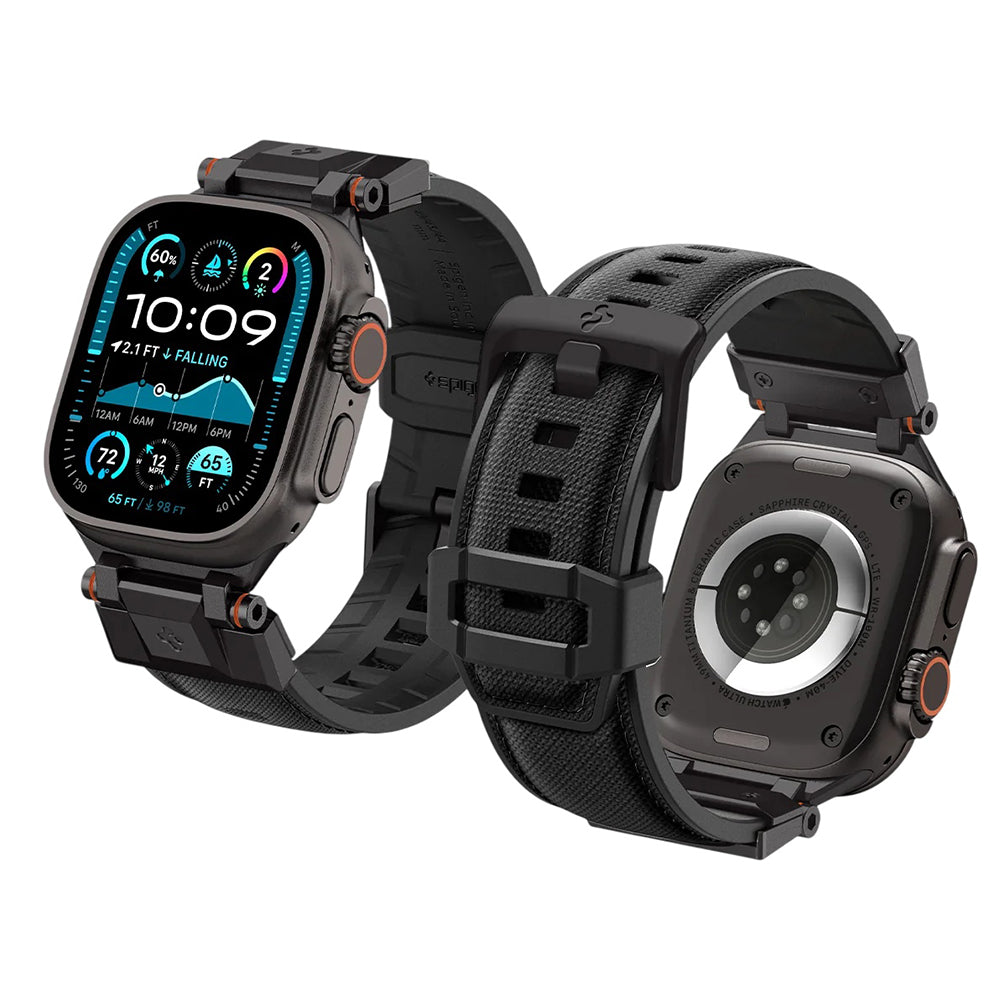 Cinturino Spigen DuraPro Armor per Apple Watch 49mm / 46mm / 45mm / 44mm / 42mm Series, Nero AMP06065