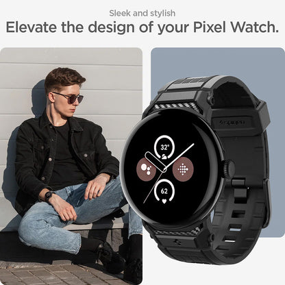 Cinturino Spigen Rugged per Google Pixel Watch 41mm Series, Nero AMP07556