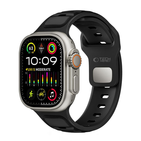 Cinturino Tech-Protect Iconband Line per Apple Watch 49mm / 46mm / 45mm / 44mm Series, Nero