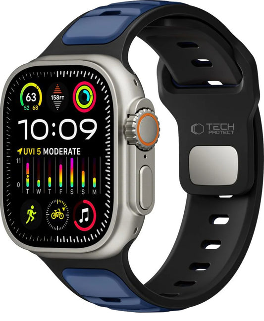 Cinturino Tech-Protect Iconband Line per Apple Watch 49mm / 46mm / 45mm / 44mm Series, Blu Navy
