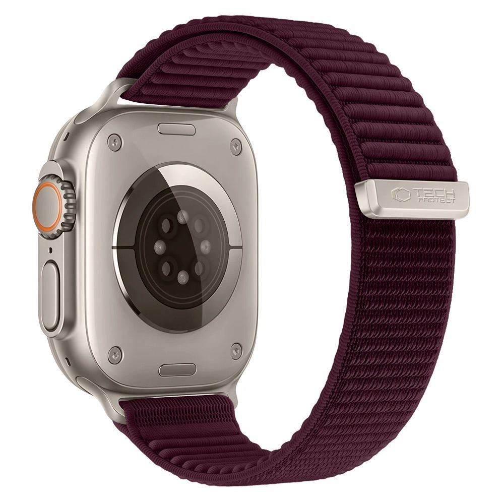 Cinturino Tech-Protect NylonLoop per Apple Watch 49 mm / 46 mm / 45 mm / 44 mm Series, bordeaux