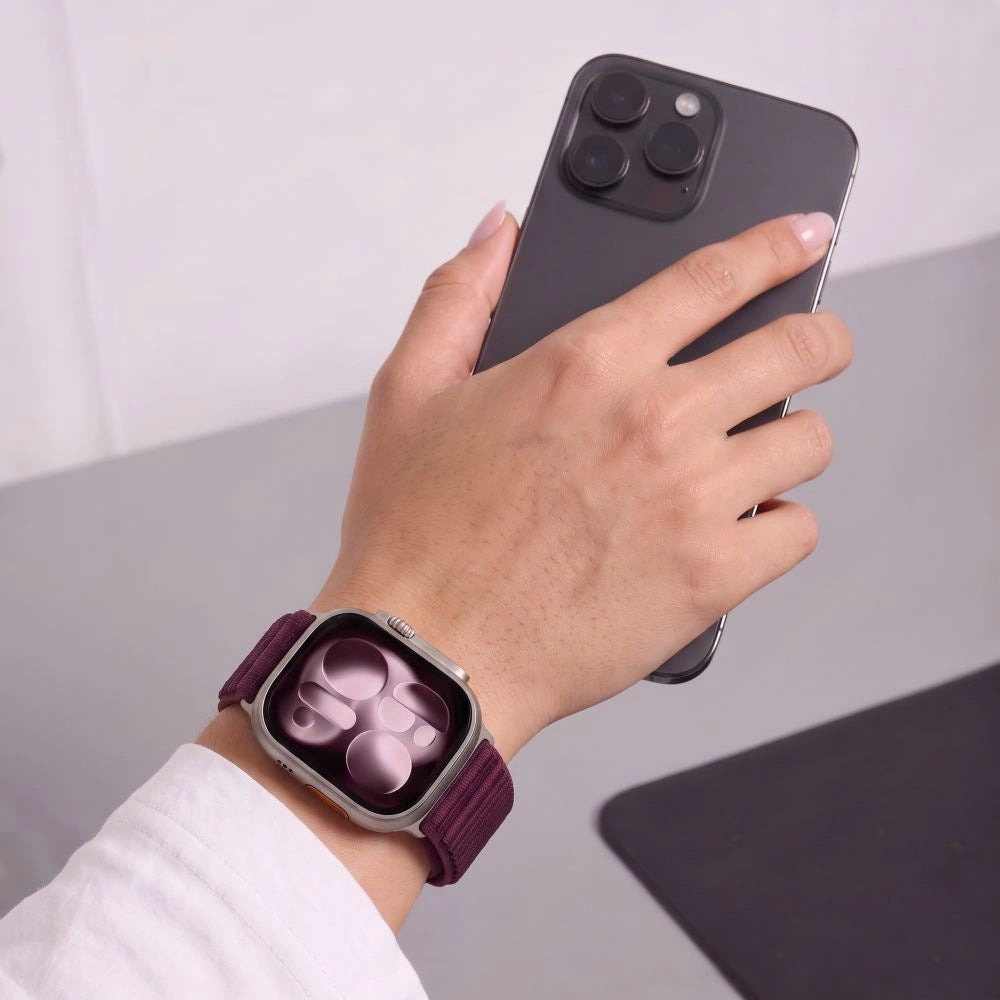 Cinturino Tech-Protect NylonLoop per Apple Watch 49 mm / 46 mm / 45 mm / 44 mm Series, bordeaux