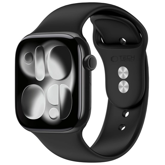 Cinturino Tech-Protect Silicone per Apple Watch Serie 49mm / 46mm / 45mm / 44mm, Nero