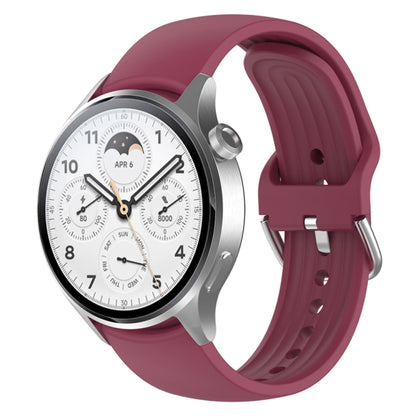 Cinturino Techsuit W003 per Huawei Watch / Xiaomi Watch Series, 22mm, Rosso Scuro