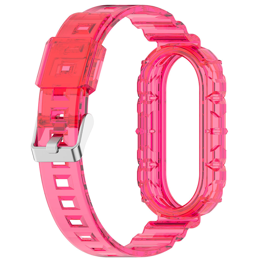 Techsuit W017 Strap for Xiaomi Smart Band 9 / 8, Pink Red