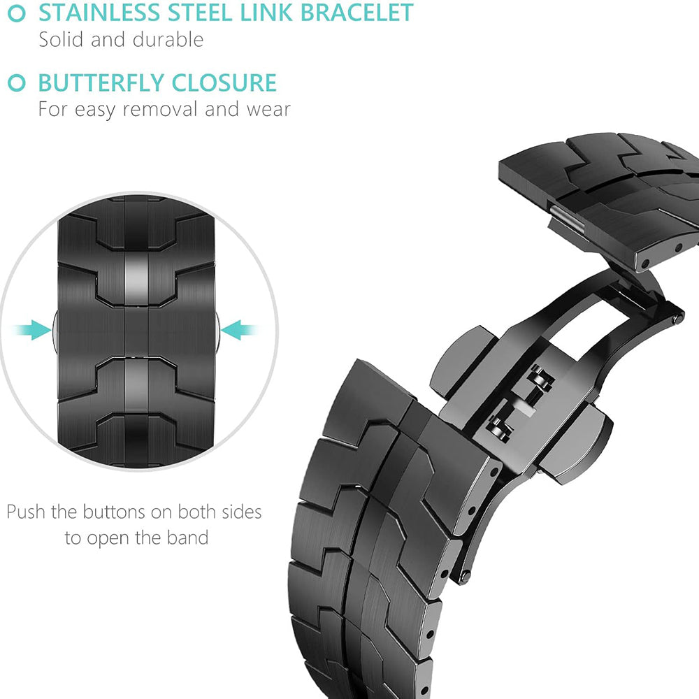 Cinturino Techsuit W063 per Apple Watch 49mm / 46mm / 45mm / 44mm / 42mm Series, Nero