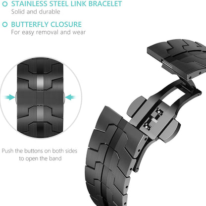 Cinturino Techsuit W063 per Apple Watch 49mm / 46mm / 45mm / 44mm / 42mm Series, Nero