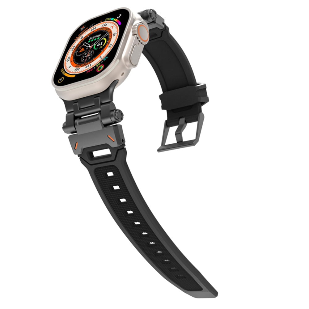 Cinturino Techsuit W064 per Apple Watch 49mm / 46mm / 45mm / 44mm / 42mm Series, Nero