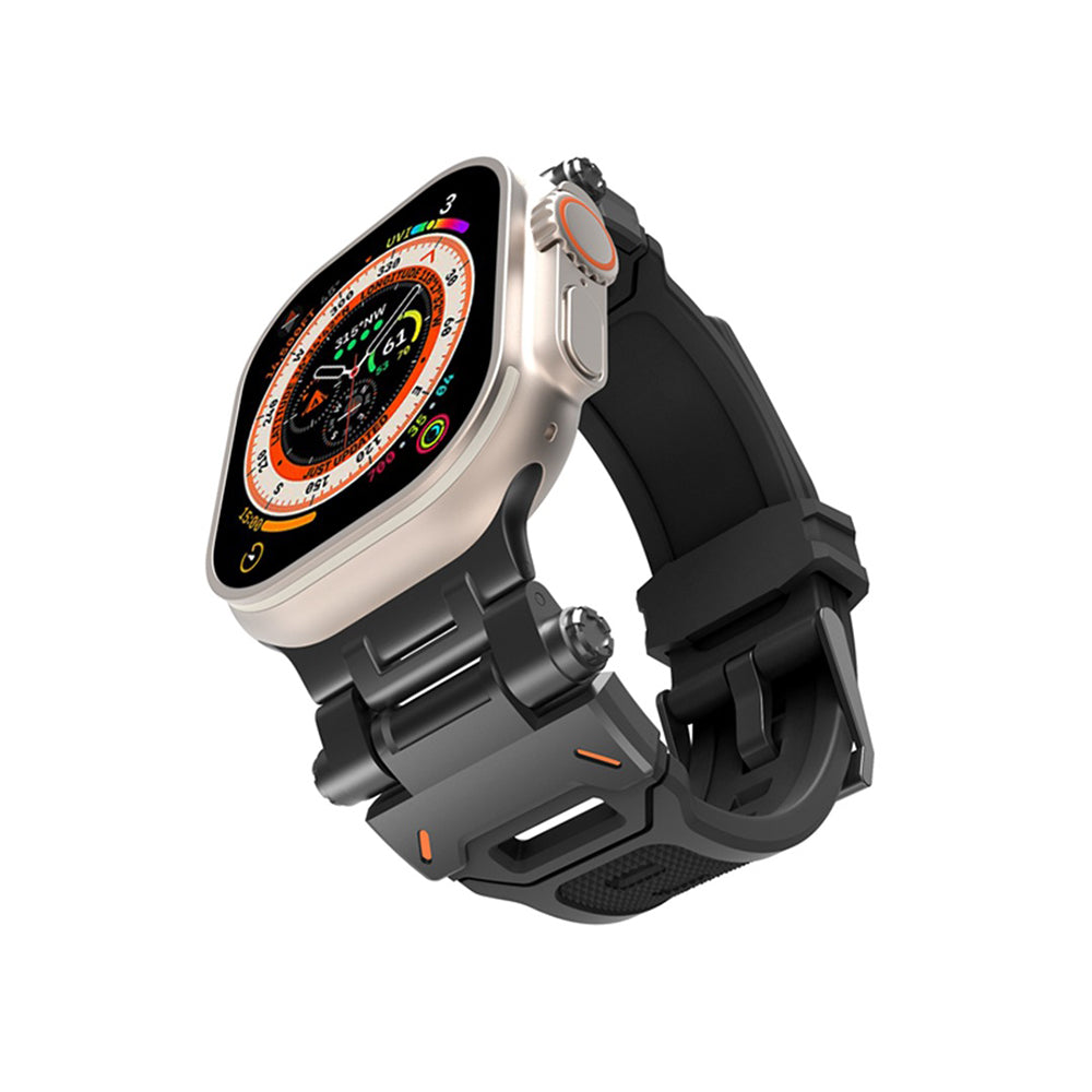 Cinturino Techsuit W064 per Apple Watch 49mm / 46mm / 45mm / 44mm / 42mm Series, Nero
