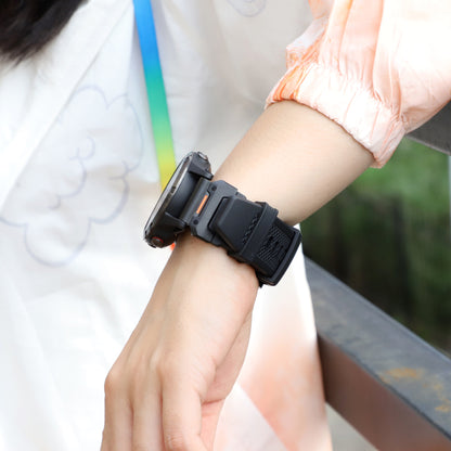 Techsuit W068 Strap for Garmin Watch Fenix Series, 26mm, Black Orange