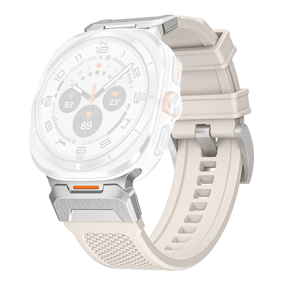Cinturino Techsuit W068 per Samsung Galaxy Watch Ultra, Bianco Argento