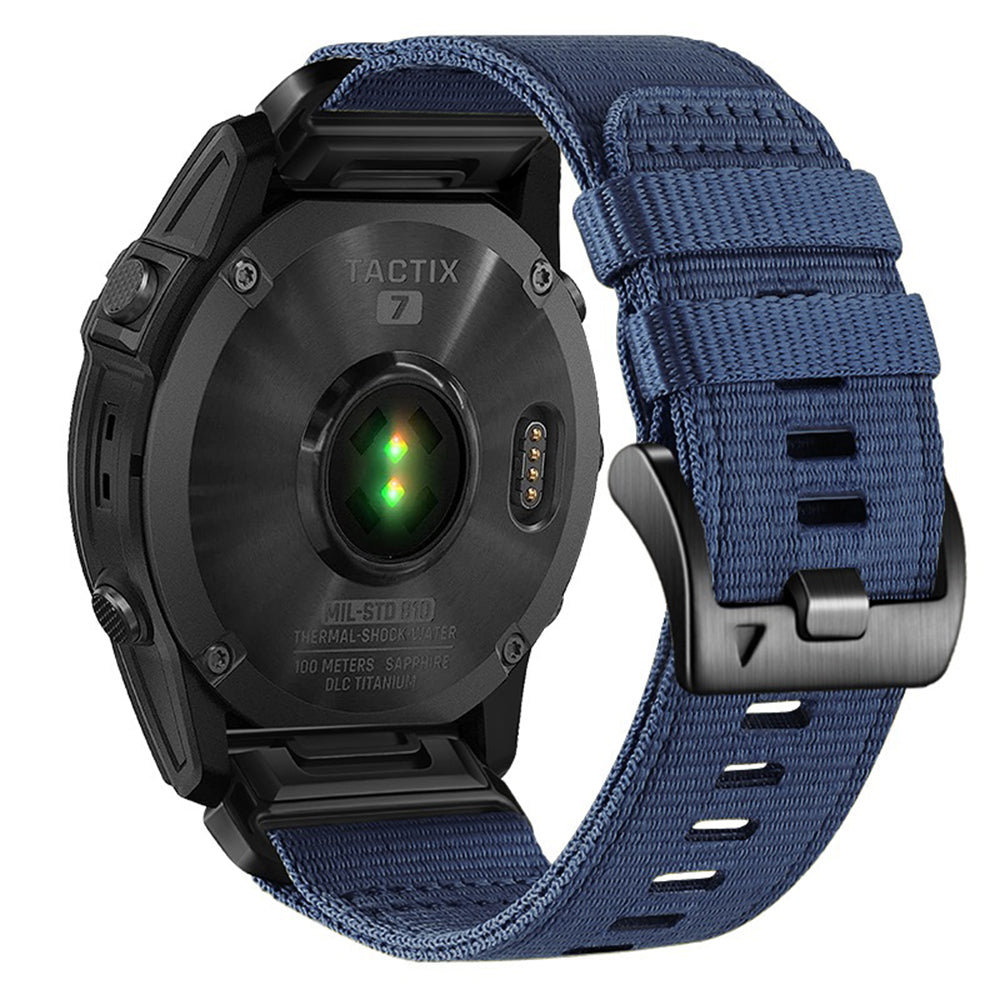 Cinturino Techsuit W070 per Garmin Instinct / Approach / Fenix Watch Series, 20mm, Blu Navy