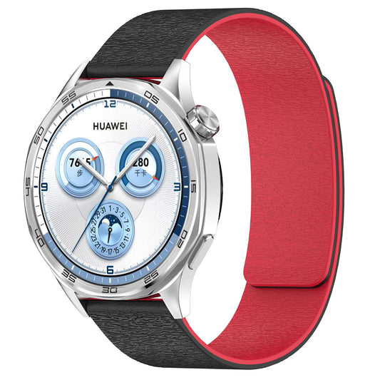 Cinturino Techsuit W074 per Huawei Watch / Garmin Watch Series, 18mm, Nero Rosso