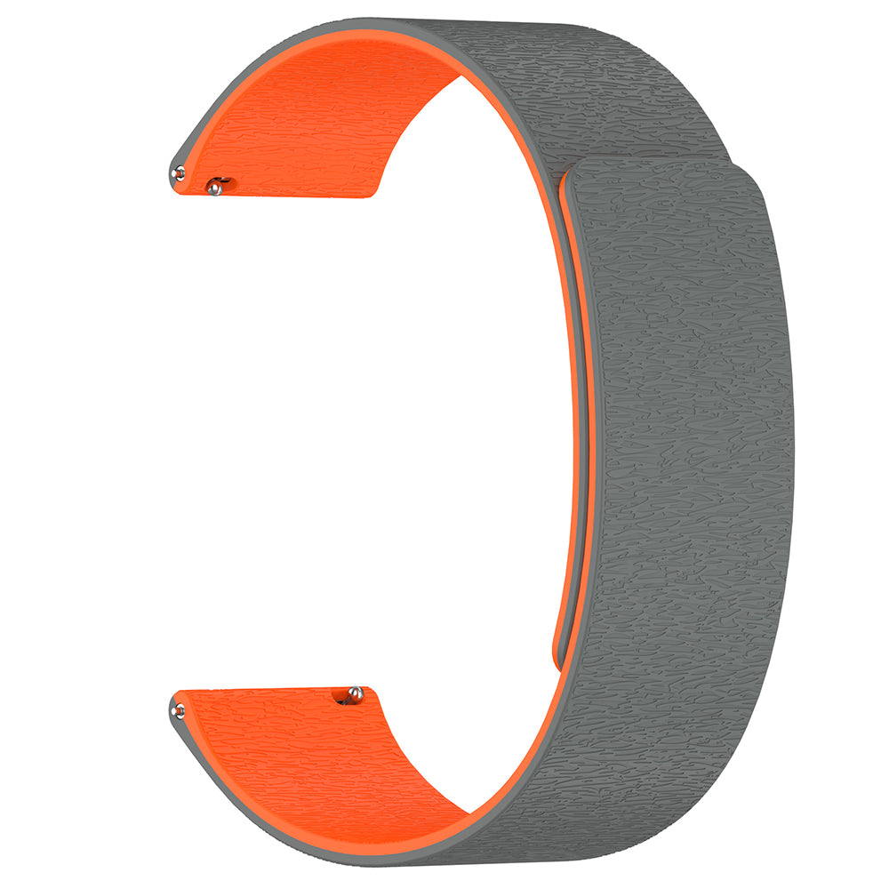 Techsuit W074 Strap for Samsung Galaxy Watch Series, 20mm, Gray Orange