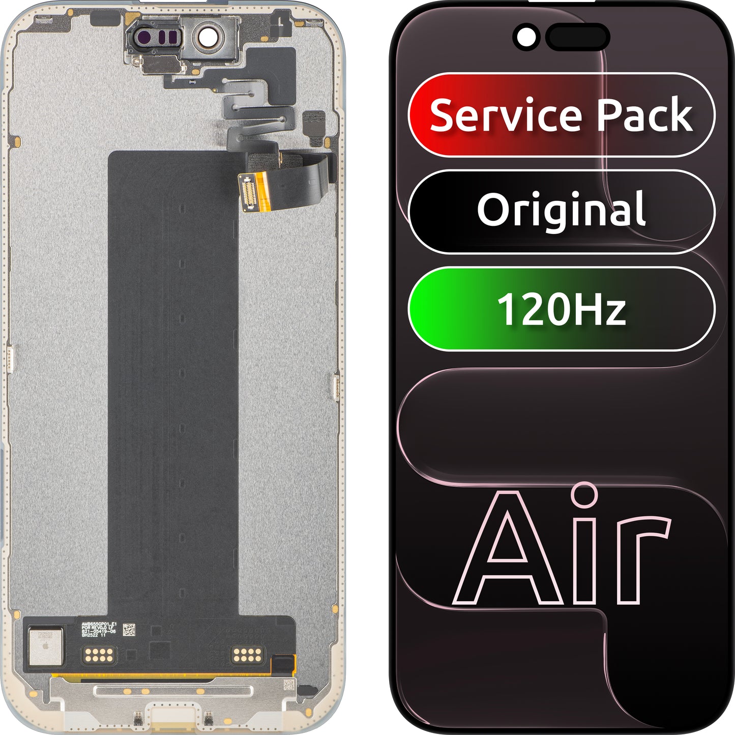 Display con Touchscreen Apple iPhone 17 Air, con Cornice, Nero, Service Pack 661-55240