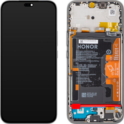 Honor 400 Lite Display with Touchscreen, Frame and Battery, Grey (Velvet Grey), Service Pack 0235ANTA