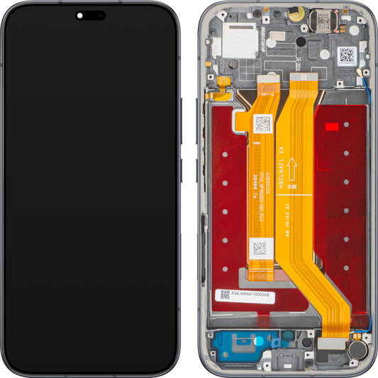 Display con Touchscreen Honor 600e / 600 Lite, con Cornice, Nero (Velvet Black), Service Pack 0235ASUL
