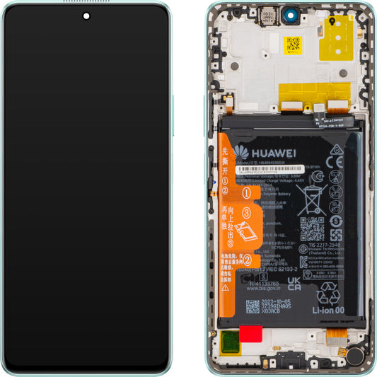 Display touchscreen Huawei nova 11i, con cornice e batteria, verde menta, Service Pack 02355PFM