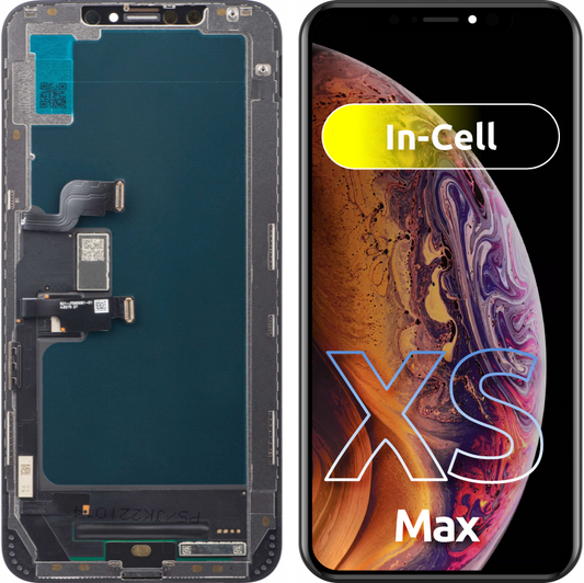 Display touchscreen JK per Apple iPhone XS Max, con cornice, versione In-Cell LCD, nero