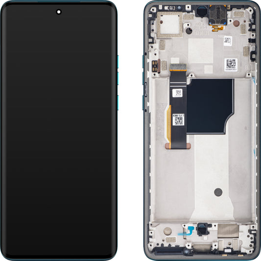 Display touchscreen Motorola Edge 40 Neo, con cornice, versione L3, blu (Caneel Bay), Service Pack 5D68C23160