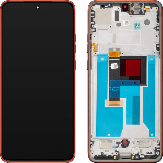 Display touchscreen Motorola Edge 50 Neo, con cornice, rosso (Poinciana), Service Pack 5D68C28684