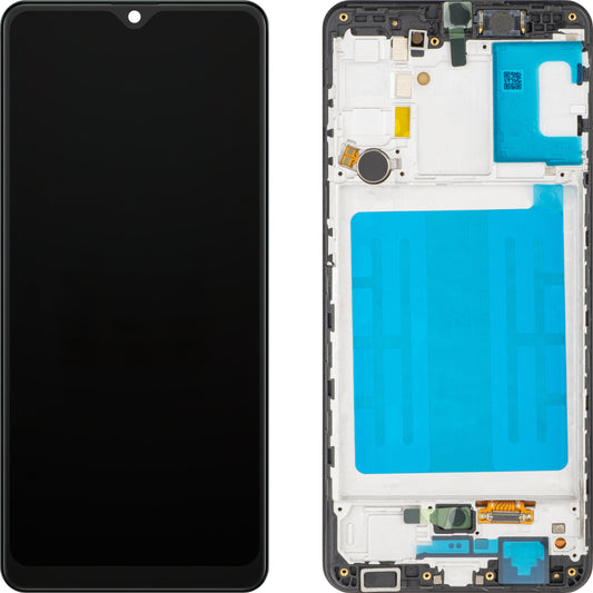 Display con Touchscreen MP compatibile con Samsung Galaxy A31 A315, con Cornice, Versione OLED, Nero
