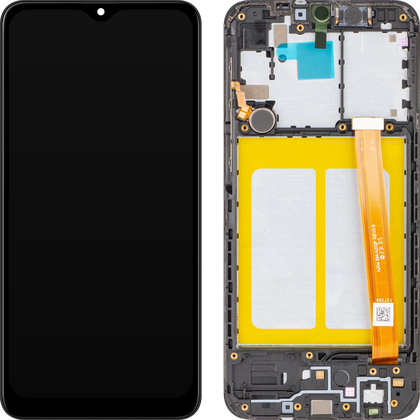Display con Touchscreen MP compatibile con Samsung Galaxy A20e A202, con Cornice, Nero