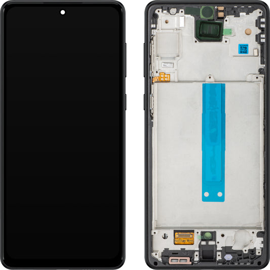 Display con Touchscreen MP compatibile con Samsung Galaxy A73 5G A736, con Cornice, Nero