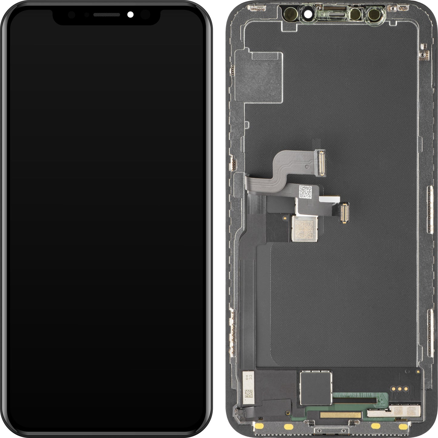 Display con Touchscreen MP compatibile con Apple iPhone X, con Cornice, Versione Soft OLED FHD, Nero