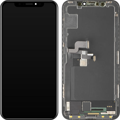 Display con Touchscreen MP compatibile con Apple iPhone X, con Cornice, Versione Soft OLED FHD, Nero