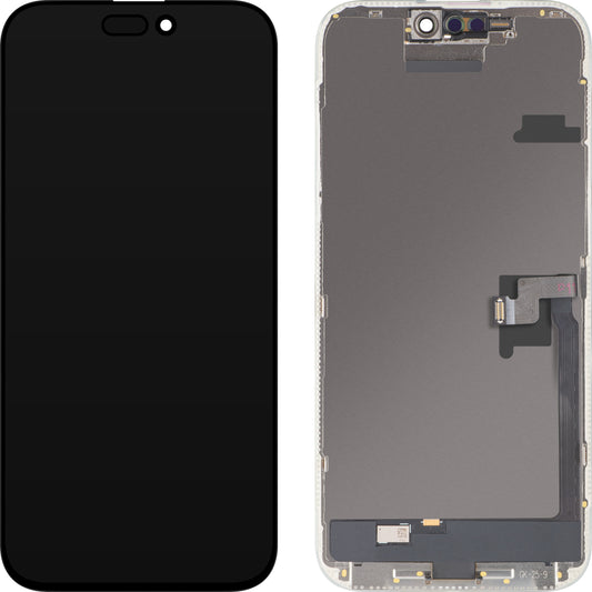 Display con Touchscreen MP compatibile con Apple iPhone 16 Pro Max, con Cornice, Versione OLED FHD IC Movable, Nero