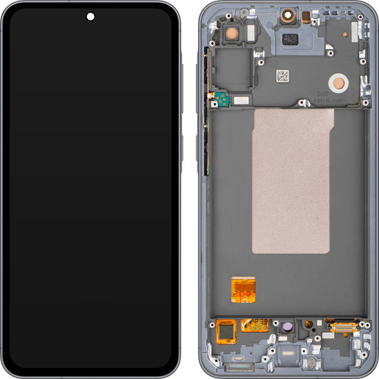 Display con Touchscreen MP compatibile con Samsung Galaxy A56 A566, con Cornice, Versione OLED, Nero