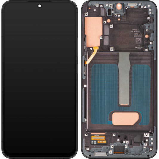Display con Touchscreen MP compatibile con Samsung Galaxy S22+ 5G S906, con Cornice, Nero