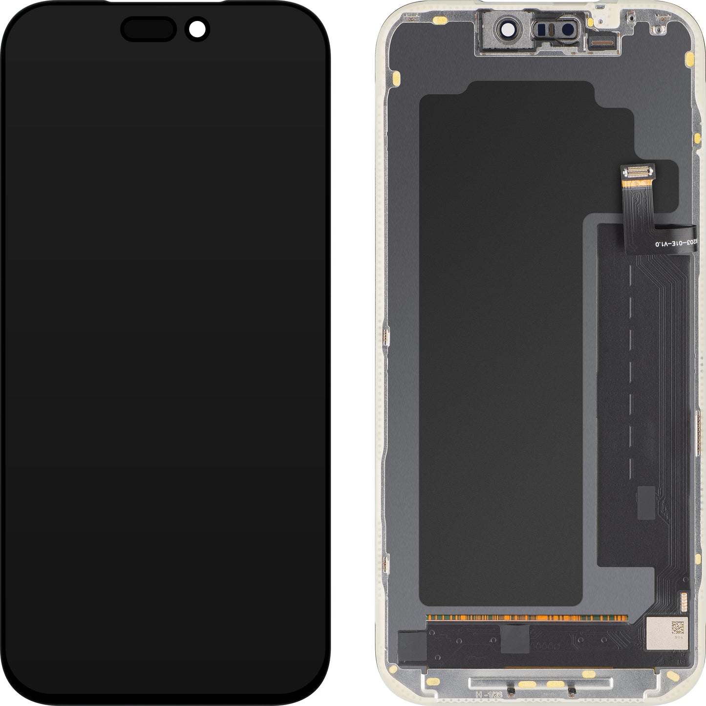 MP Touchscreen Display compatible with Apple iPhone 17 Pro Max, with Frame, OLED FHD IC Movable Version, Black