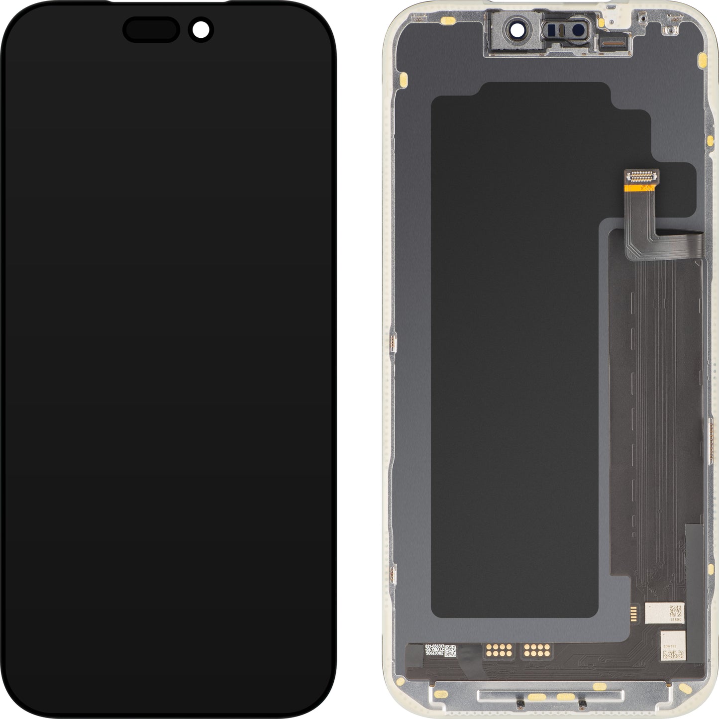 Display con Touchscreen MP compatibile con Apple iPhone 17 Pro Max, con Cornice, Versione Soft OLED FHD IC Movable, Nero