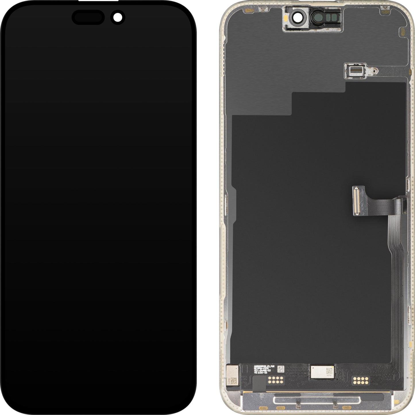 Display con Touchscreen MP compatibile con Apple iPhone 15 Pro Max, con Cornice, Versione Premium Soft OLED FHD 120Hz, Nero, Ricondizionato