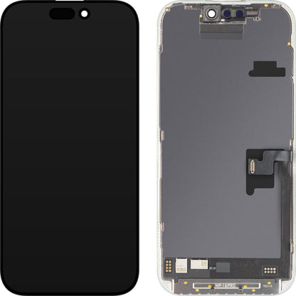 Display con Touchscreen MP compatibile con Apple iPhone 16 Pro, con Cornice, Versione Software OLED FHD 120Hz Diagnostica, Nero
