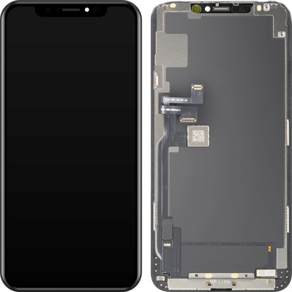 Display con Touchscreen MP compatibile con Apple iPhone 11 Pro Max, con Cornice, Versione OLED FHD IC Movable, Nero