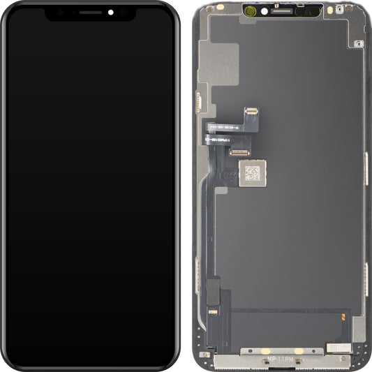 Display con Touchscreen MP compatibile con Apple iPhone 11 Pro Max, con Cornice, Versione OLED FHD IC Movable, Nero