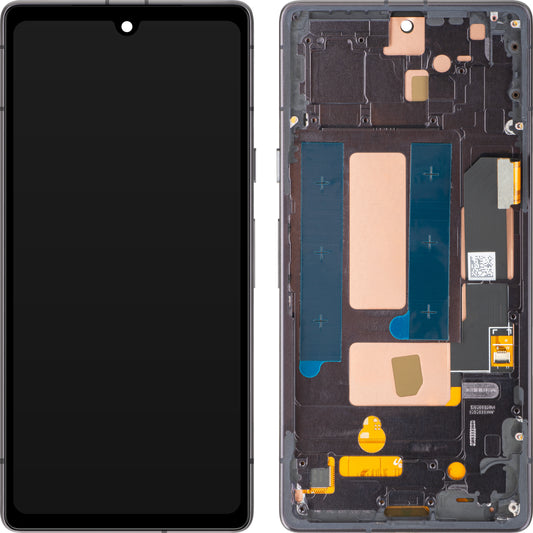Display con Touchscreen MP compatibile con Google Pixel 7a, con Cornice, Versione OLED, Nero