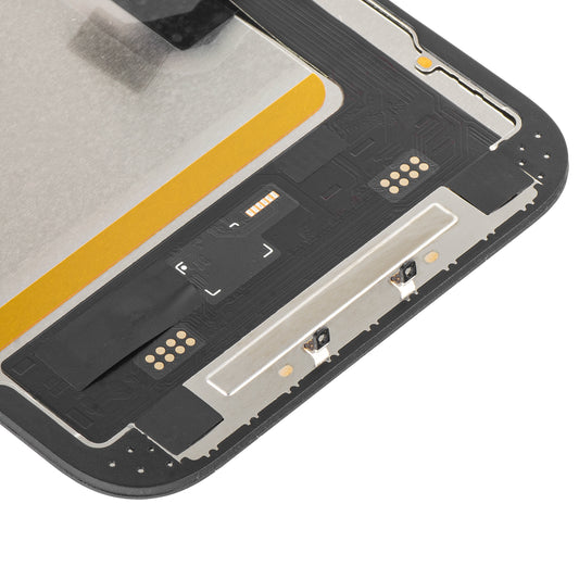 Display con Touchscreen MP compatibile con Apple iPhone 14, con Cornice, Versione Soft OLED IC Movable FHD, Nero