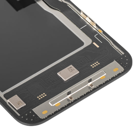 Display con Touchscreen MP compatibile con Apple iPhone 13 Pro, con Cornice, Versione Soft OLED IC Movable 120Hz FHD, Nero