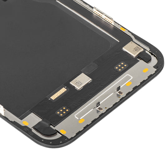 Display con Touchscreen MP compatibile con Apple iPhone 12 Pro Max, con Cornice, Versione Soft OLED IC Movable FHD, Nero